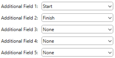 1. Additional Field Selections