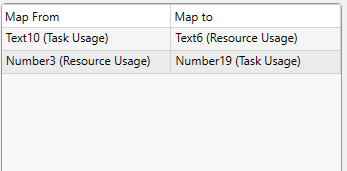 1. Field Map Table
