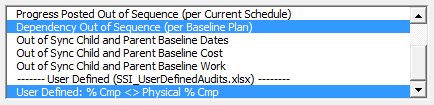 2.  List of Selected Audits