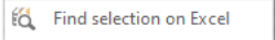 3. Find selection on Excel Button