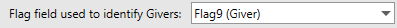 2. Flag Field used to Identify Givers