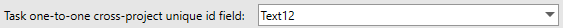 1. Task one-to-one cross-project unique id field