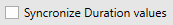 2. Synchronize Duration Values Option 