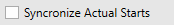 3. Synchronize Actual Starts