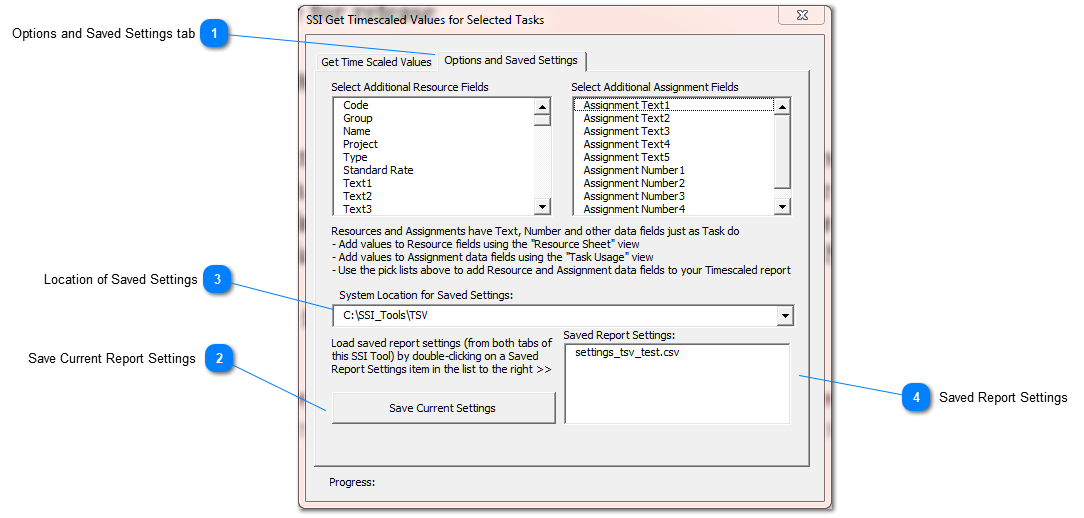 SSI Get Timescaled Values Options and Saved Settings