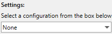 2. Settings Configuration Menu