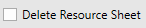 1. Delete Resource Sheet Option