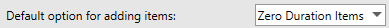 1. Default Option for Adding Items Selection