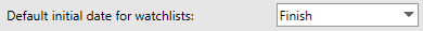 2. Default Initial Date Field Selection
