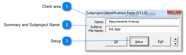 Subproject Identification Form