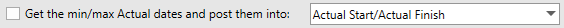 4. Get the min/max Actual dates and post them into Option
