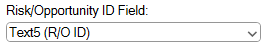 5. Risk/Opportunity ID Field Option