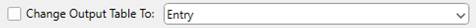 15. Output Table Option
