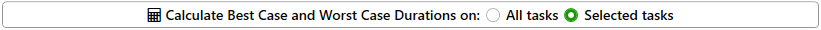 8. Calculate Best Case and Worst Case Durations button 