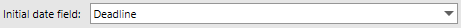 3. Initial Date Field Selection